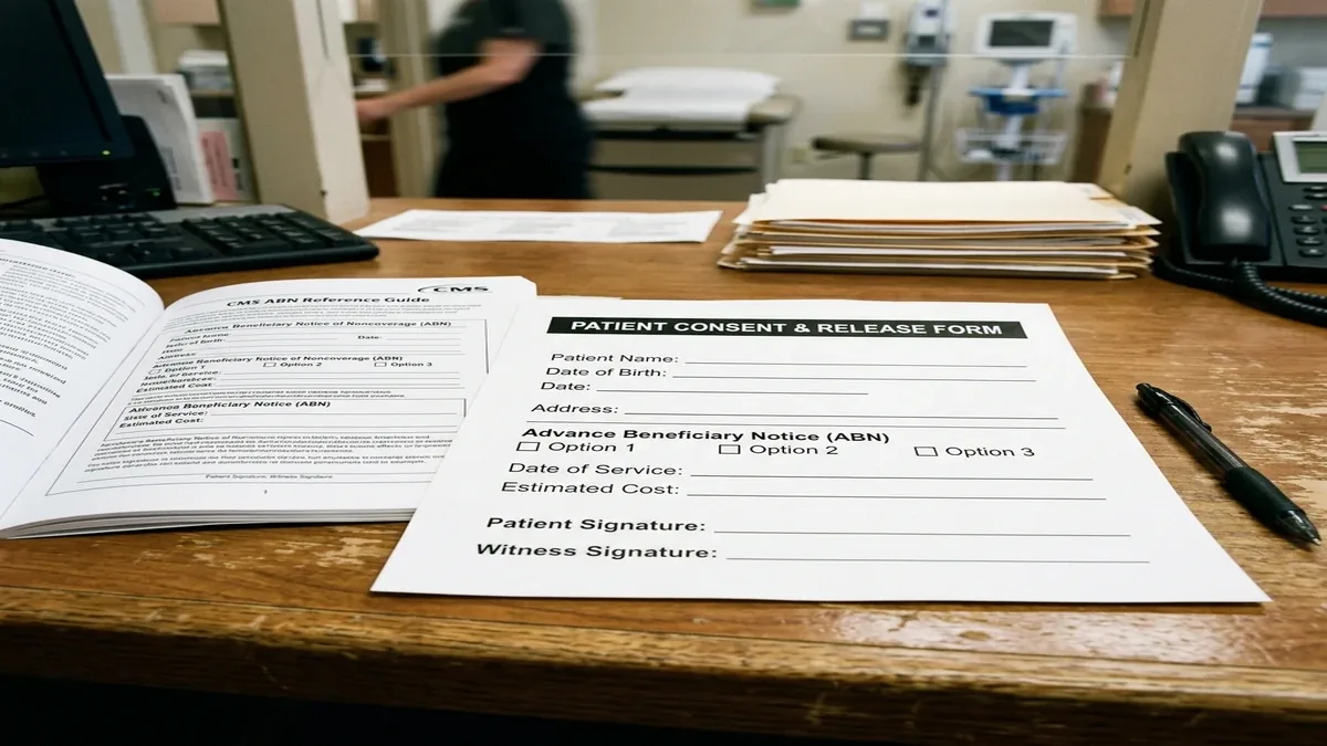 Modificador GA: renúncia de responsabilidade com ABN exigido