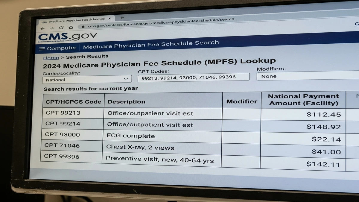 Servicios de facturación a Medicare detail view