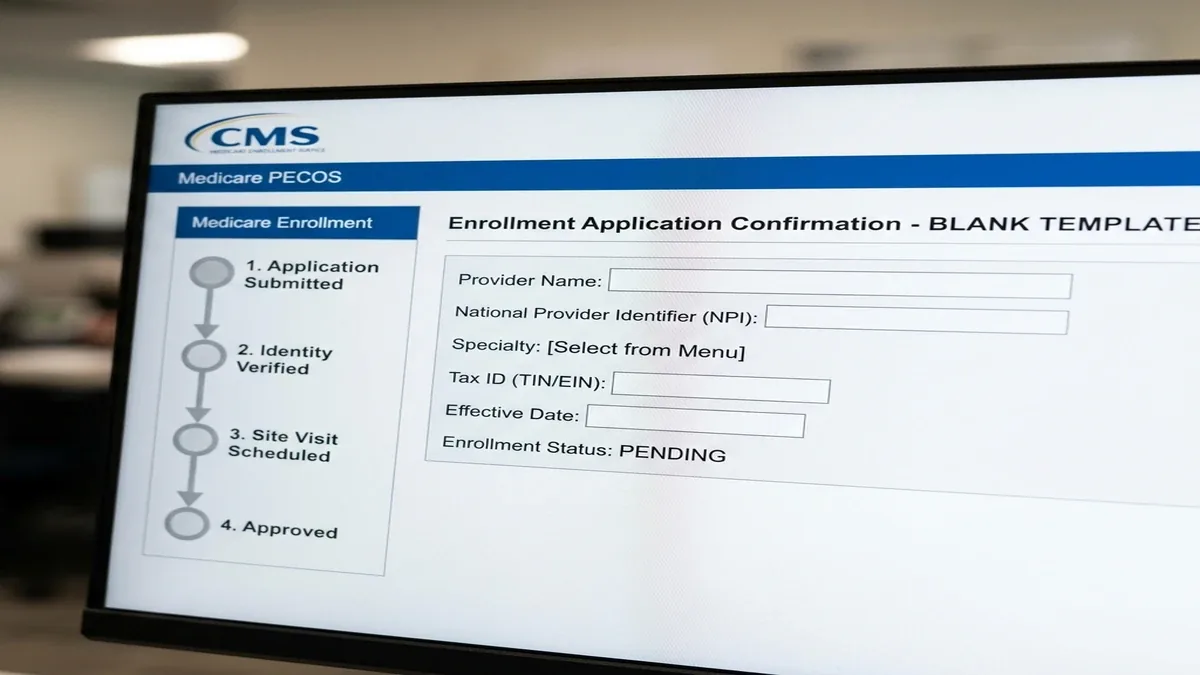 Accréditation des prestataires Medicare detail view